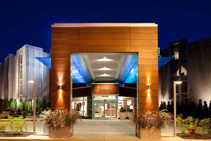 Webers boutique hotel front exterior night hpg